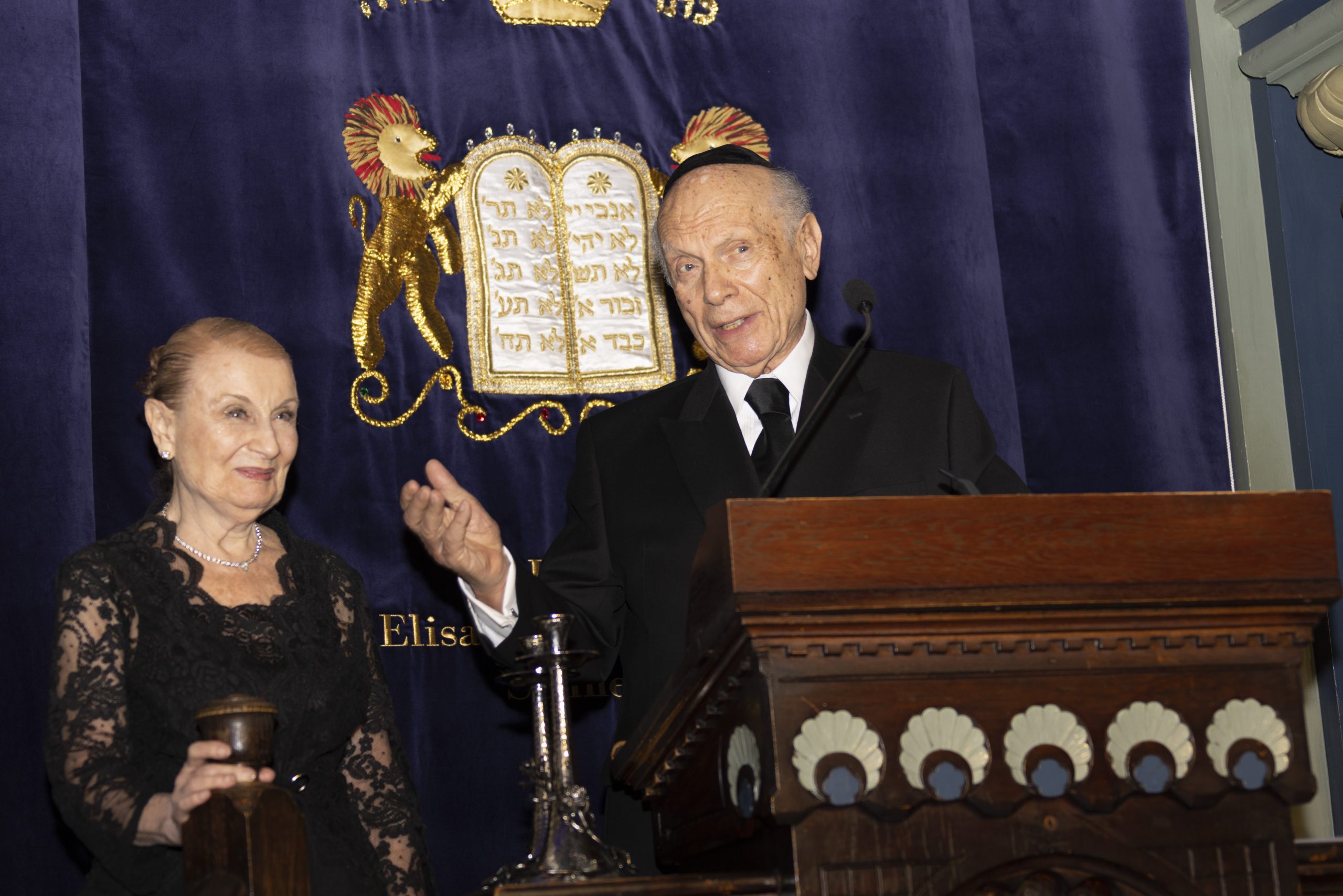 Carla Rothman and Rabbi Arthur Schneier